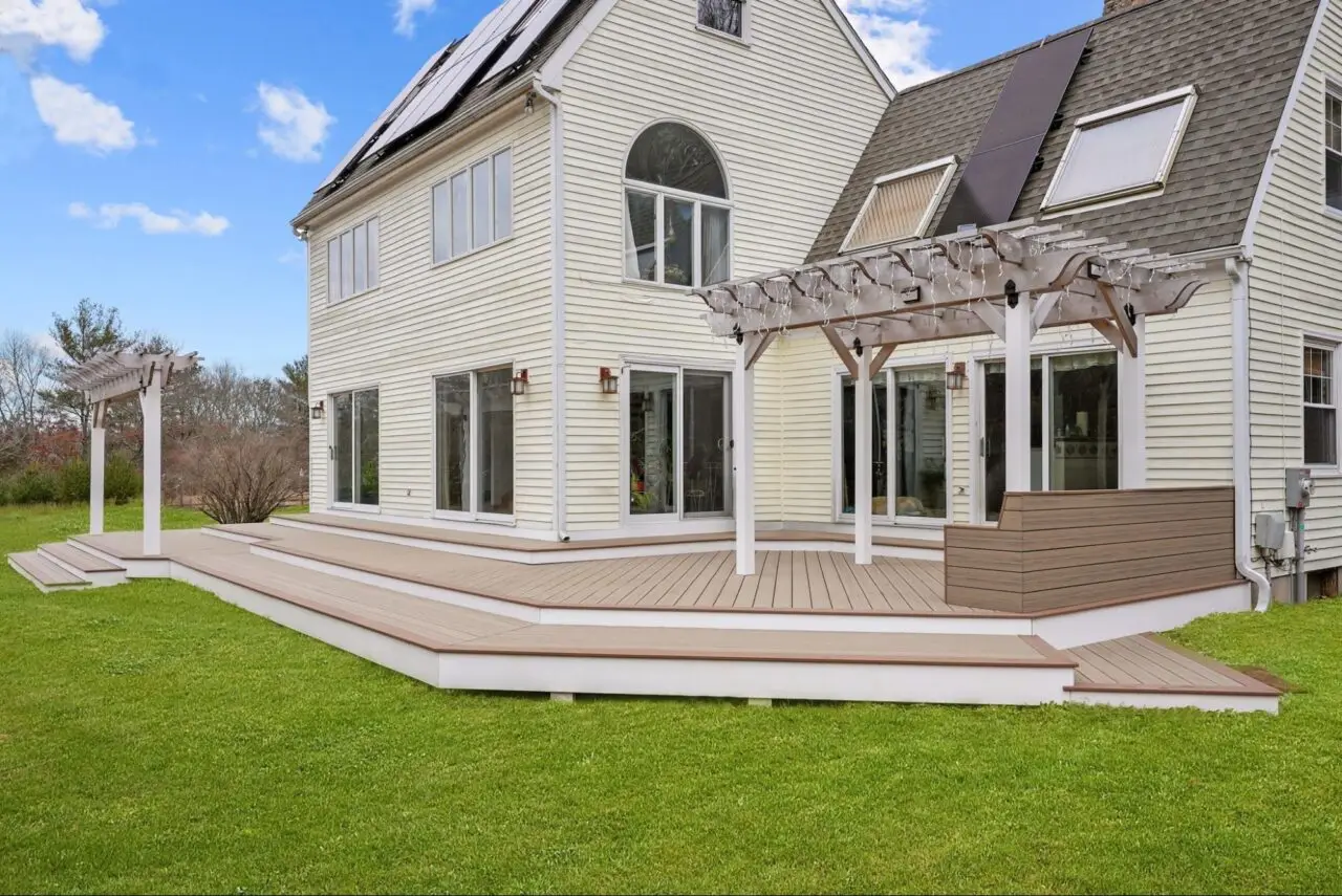Outdoor living space with pergola
